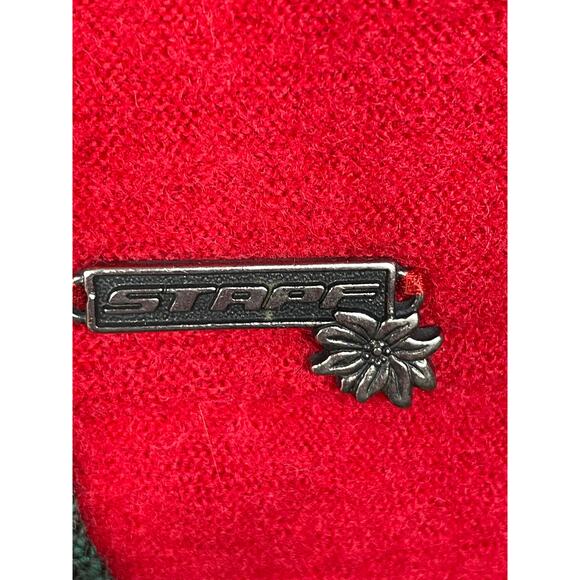 Vintage Stapf Pure New Wool Red Cardigan Sweater Size 40 - Picture 13 of 14